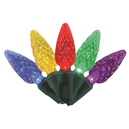 Celebrations Celebrations Platinum LED C6 Multicolored 50 ct String Christmas Lights 25 ft. C650MUA